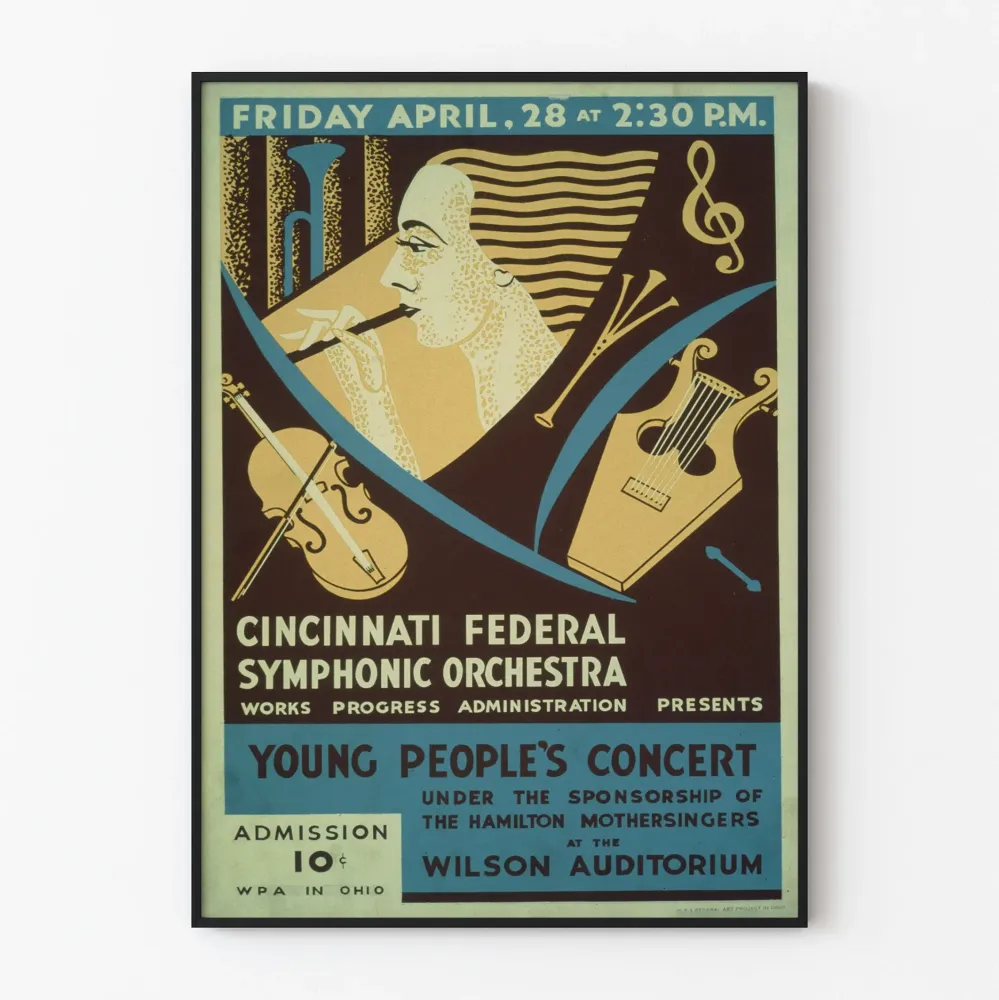 Vintage Cincinnati Federal Symphonic Orchestra - Nuorten konsertti Wilson Auditoriumissa