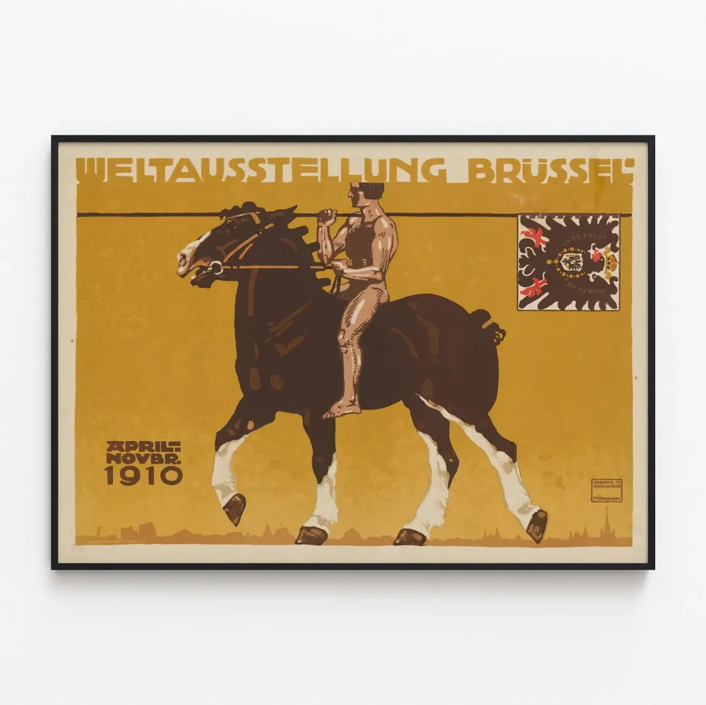Vintage Expo Universelle Bryssel 1910 - Seinätäide