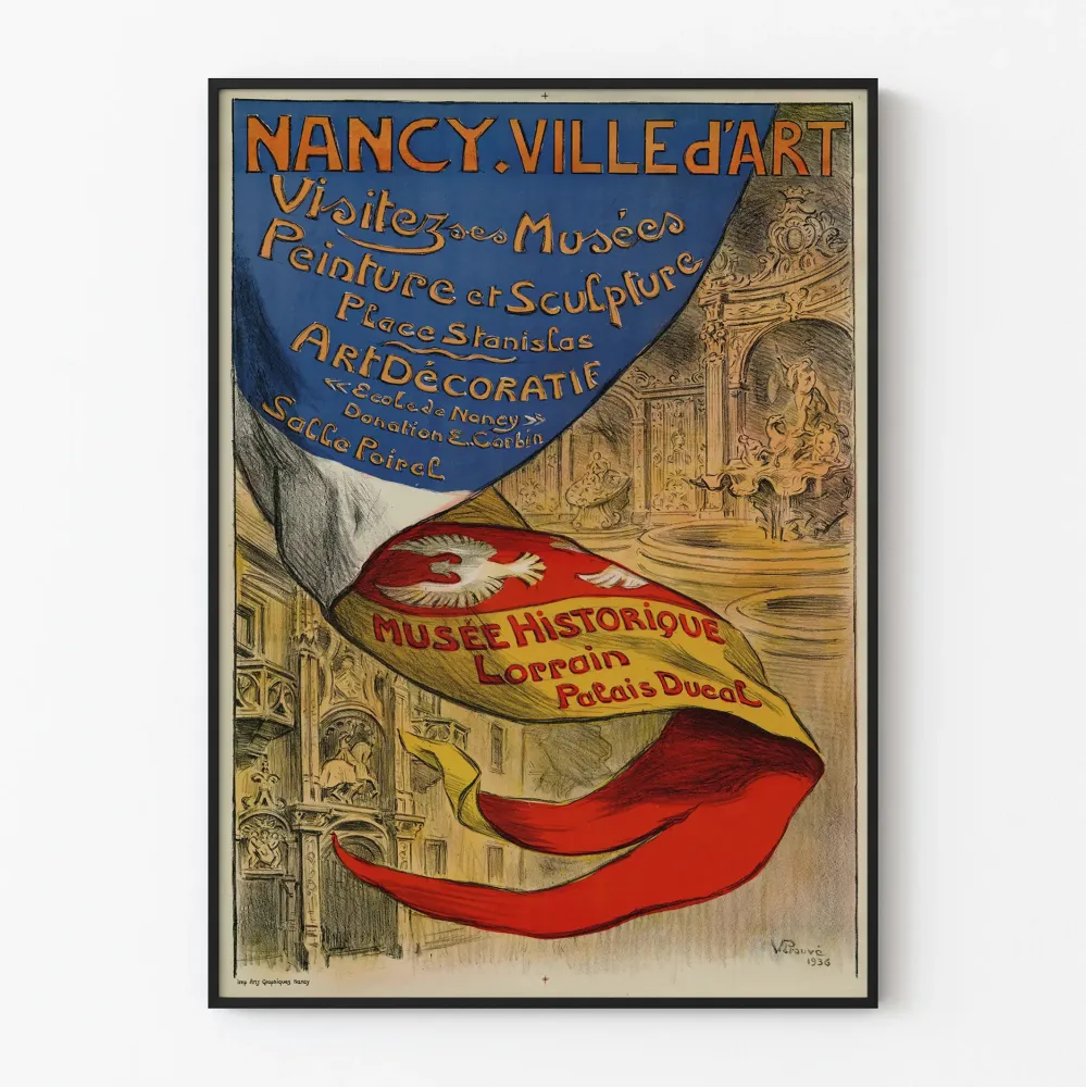 Vintage Nancy Kaupunki taiteen kaupunki - Seinäkäsitys museosta ja koriste- taiteesta