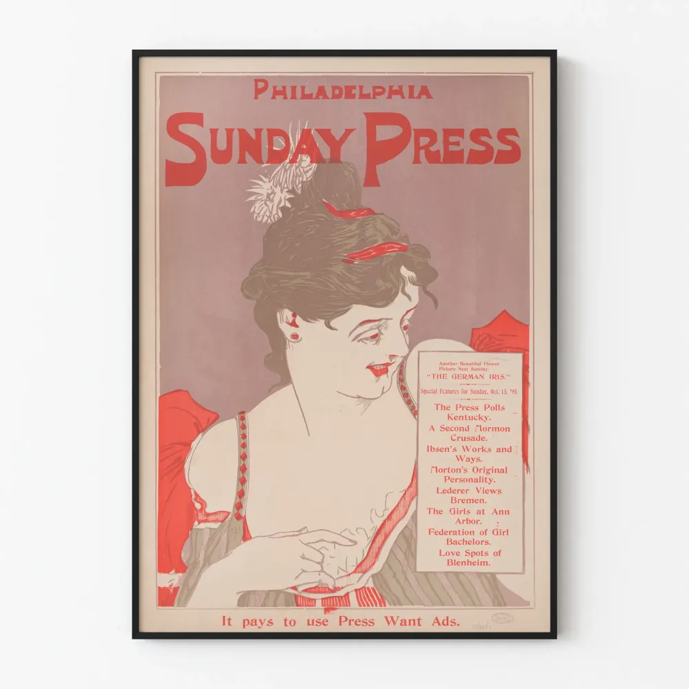 Vintage Philadelphia Sunnuntai Lehti Saksaniris