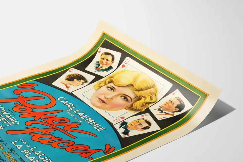 Vintage Poker Faces - Retro elokuvamaalaus seinäkoriste