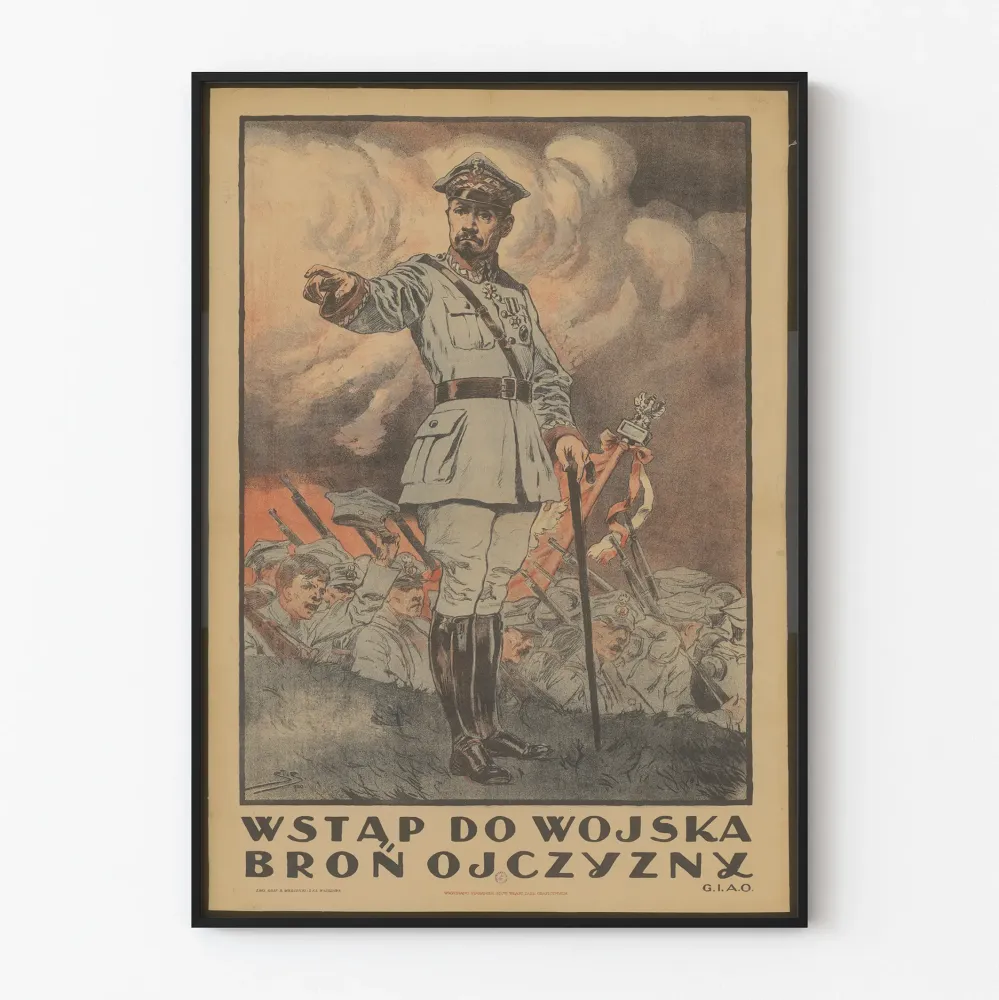 Vintage Puolalainen Sotilaspublikaati - Kansallisen Armeijan Rekrytointi