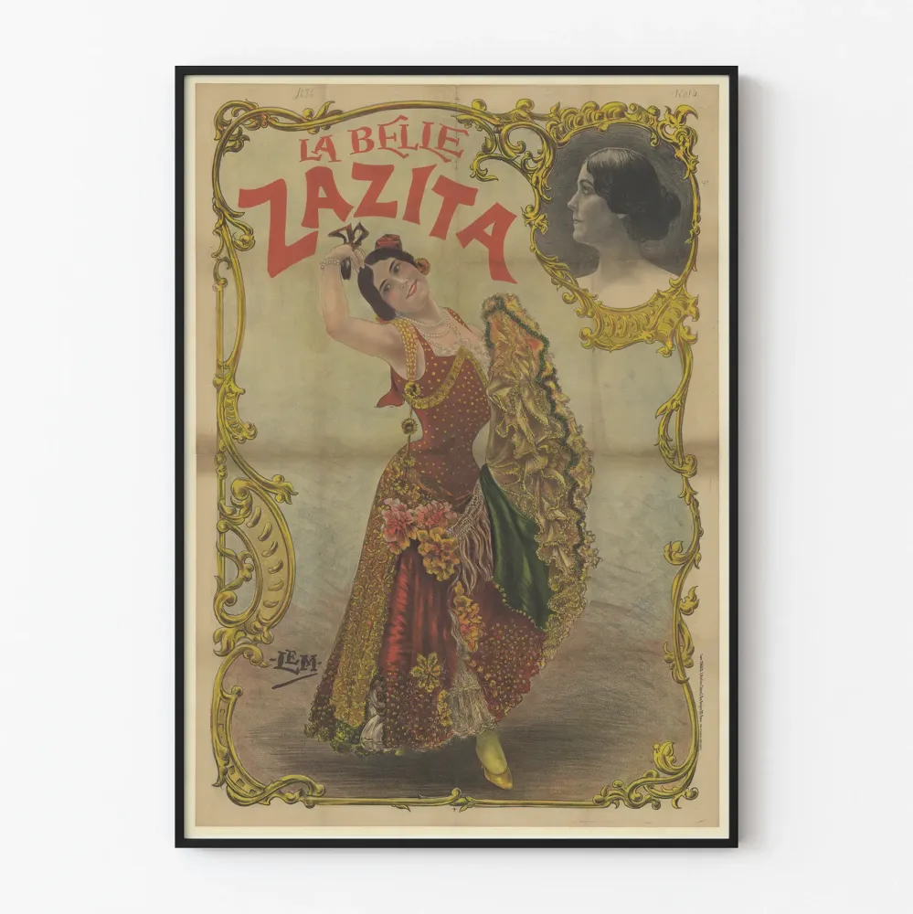 Vintage sisustustuloste La Belle Zazita juhlapuvussa