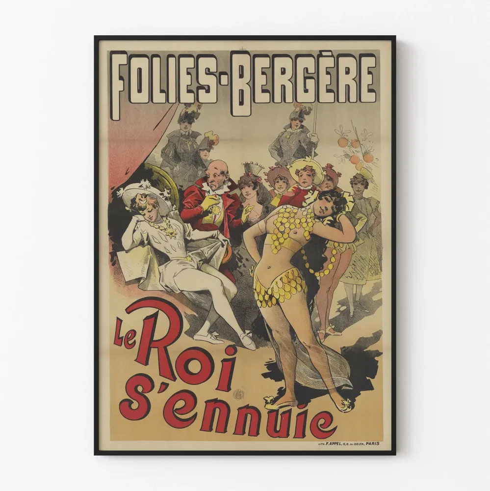 Vintage sisustustuloste Folies Bergère Kuninkaan tylsistynyt