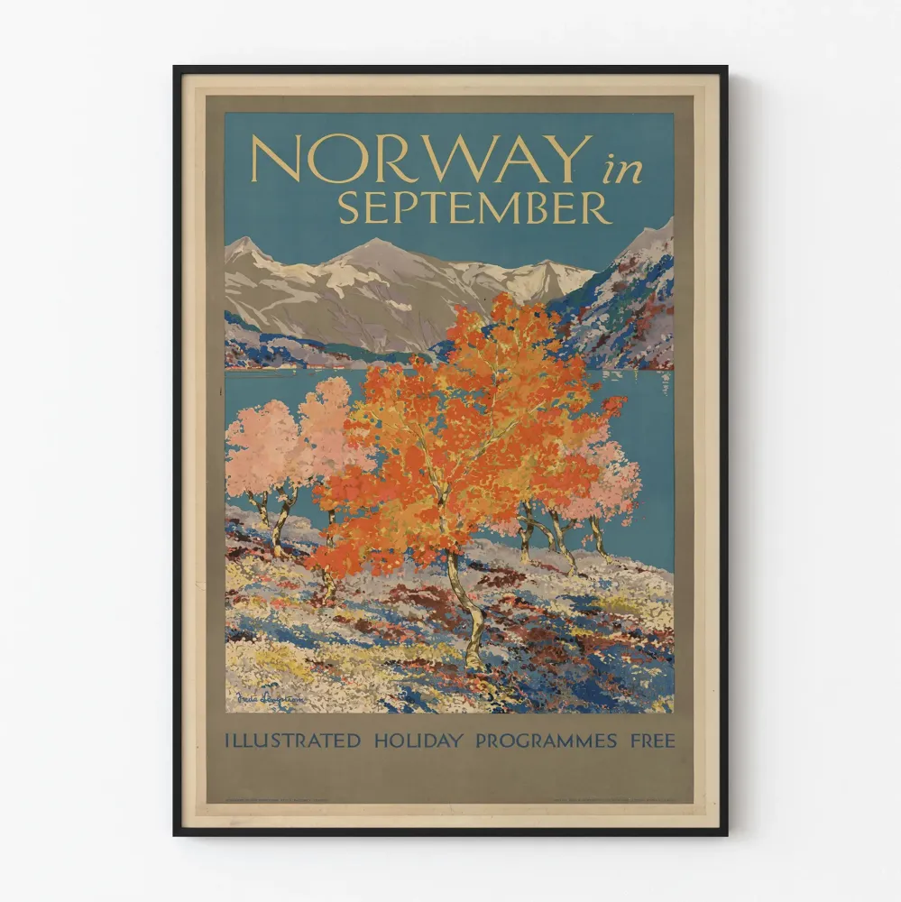 Vintage sisustustuloste Norja syyskuussa