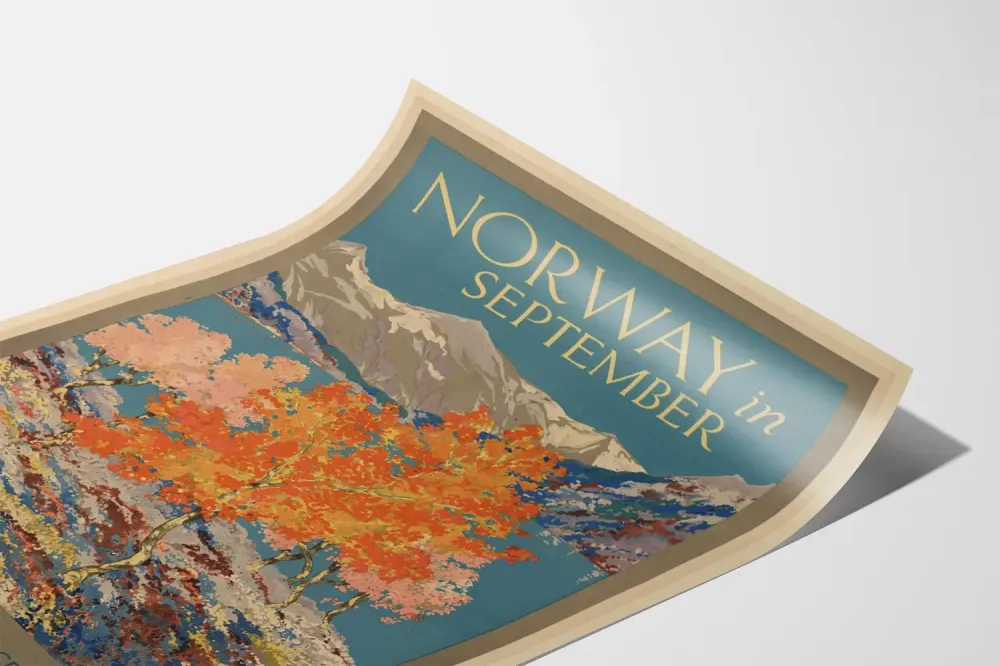 Vintage sisustustuloste Norja syyskuussa