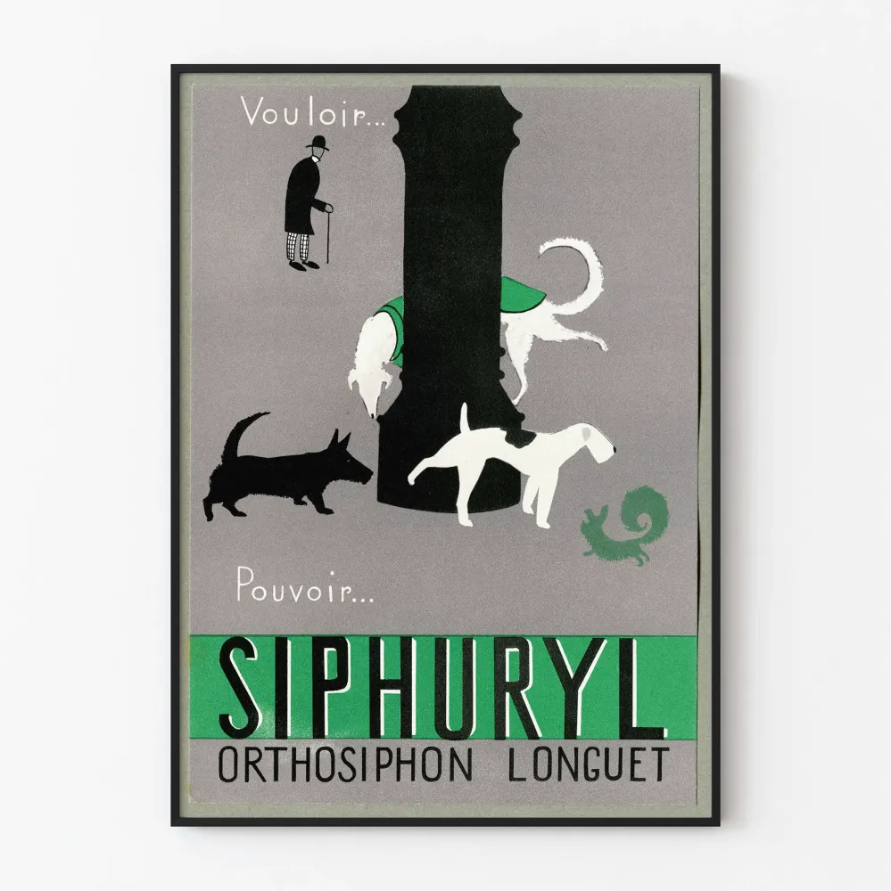 Vintage sisustustuloste seinätaulu Siphuryl Orthosiphon Longuet