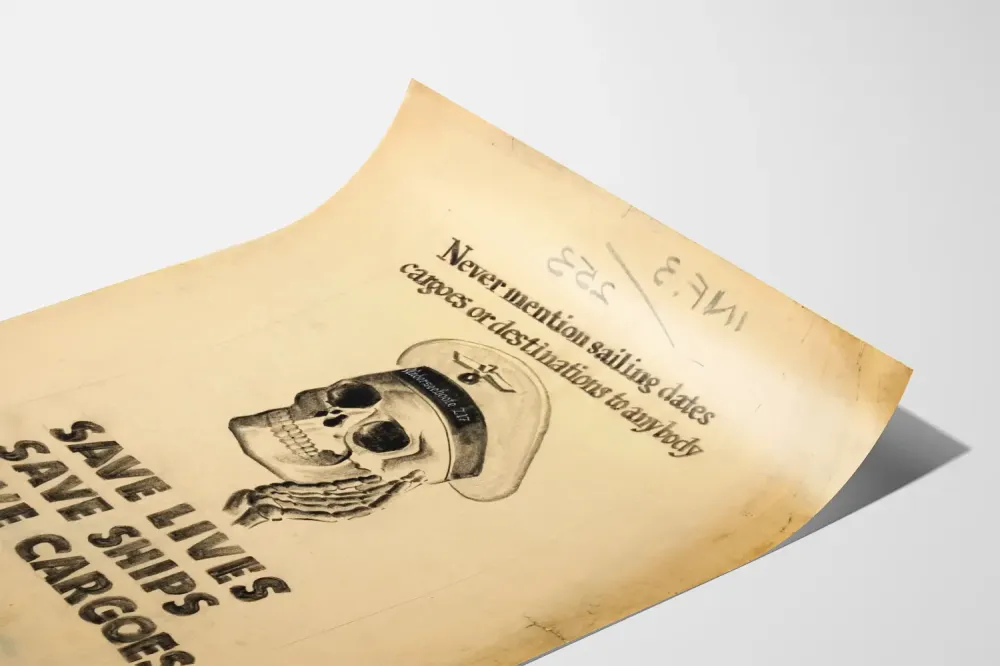 Vintage sotilasteos Pelastaa elämät Pelastaa alukset Pelastaa rahtit