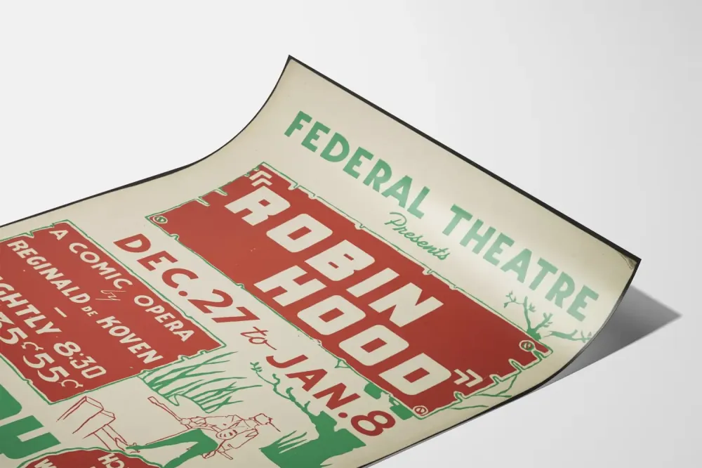 Vintage teatteri Robin Hood - Retro seinäkoriste Artem Legrand