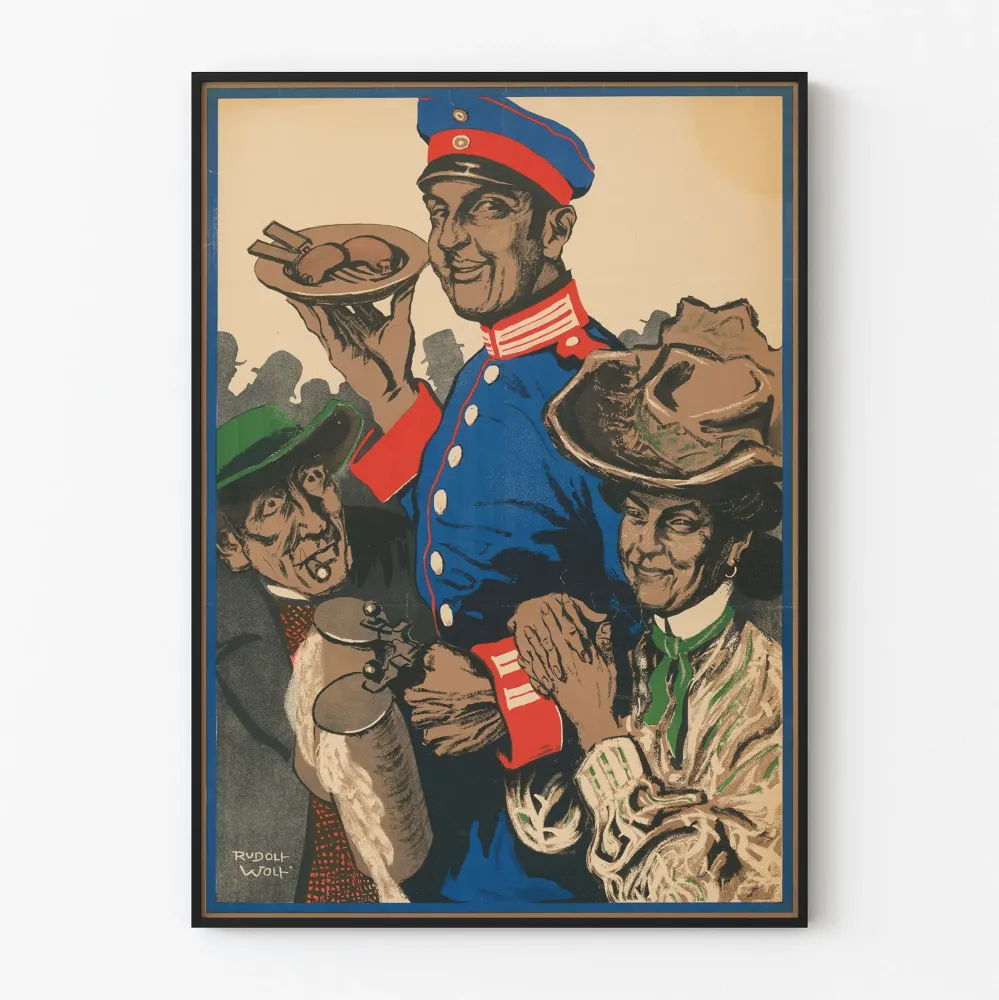 Vintage Volksfest Pasing 1908 - Retro seinäkoriste kansanjestauksiin