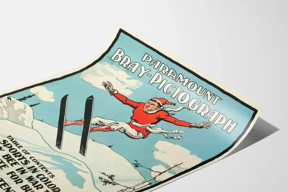 Vintagehiihtolista Paramount Bray-Pictograph 1920-luvulta