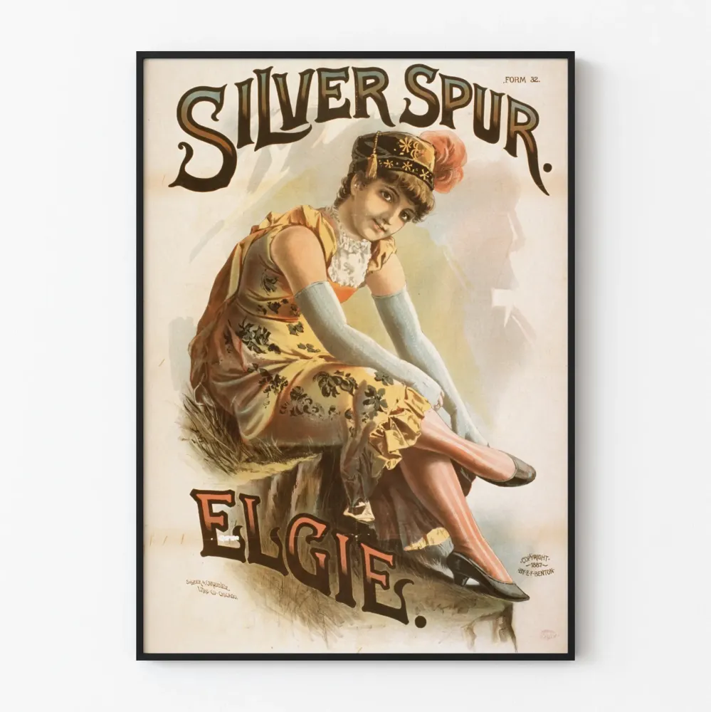 Vintagehopeinen Spur Elgie - Klassinen Seinäkäsitys Juliste