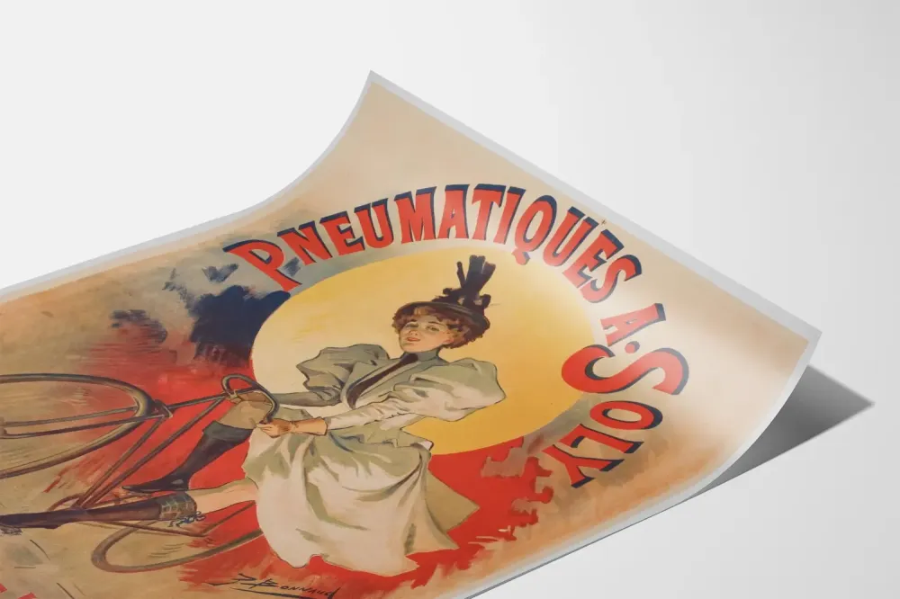 Vintage-ilmoitus Pneumaattiset . Soly - Retroseinän koristelu