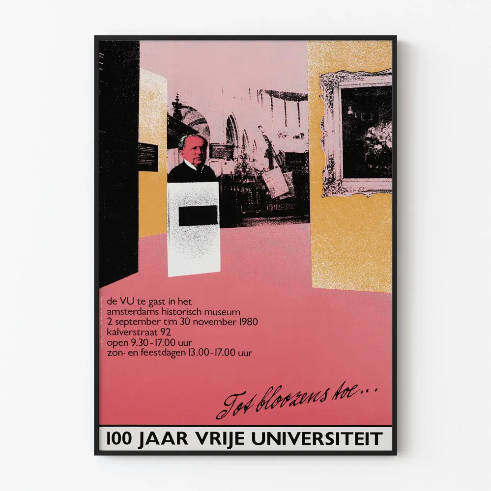 Vintagejuliste 100 vuotta Vapaakorkeakoulu Amsterdamista