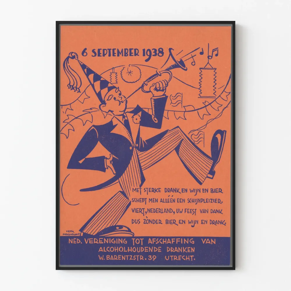 Vintagejuliste 1938 juhlapuhdas yksinkertaisuus Henk Doornekampilta