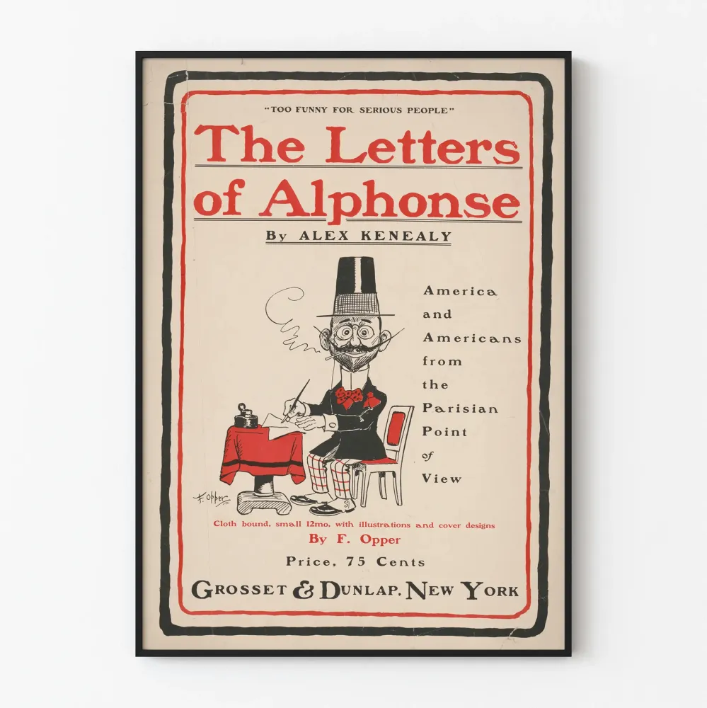 Vintagejuliste 'Alphonsen kirjeet' par Alex Kenealy