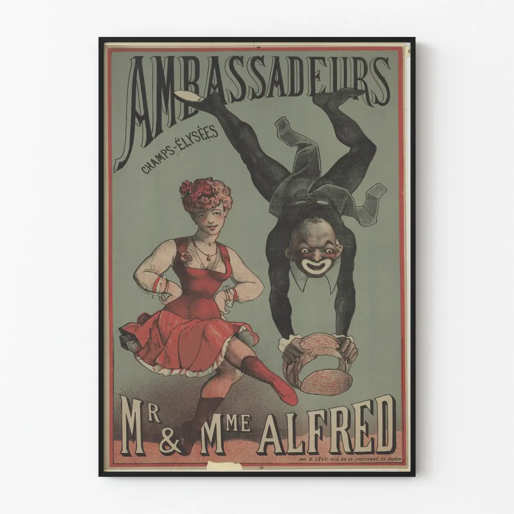 Vintagejuliste Ambassadeurs Champs-Élysées Mr & Mme Alfred