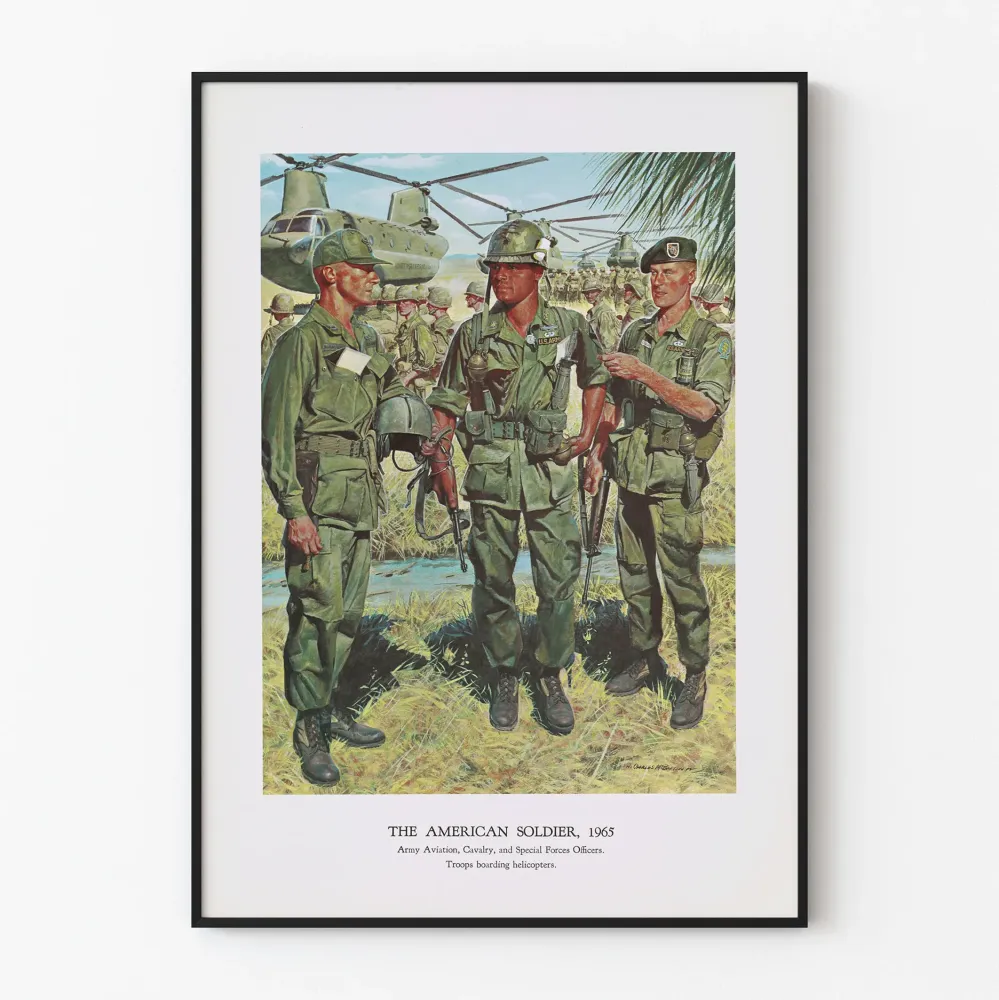 Vintagejuliste American Soldier 1965 - Sotilaskoriste seinäkoriste