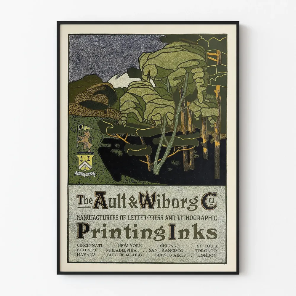 Vintagejuliste Ault & Wiborg - Tulostusvärit ja litografia
