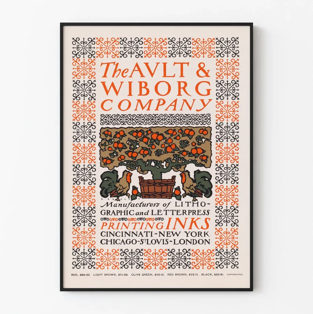 Vintagejuliste Avlt & Wiborg Company - Taiteellinen seinäkoristelu