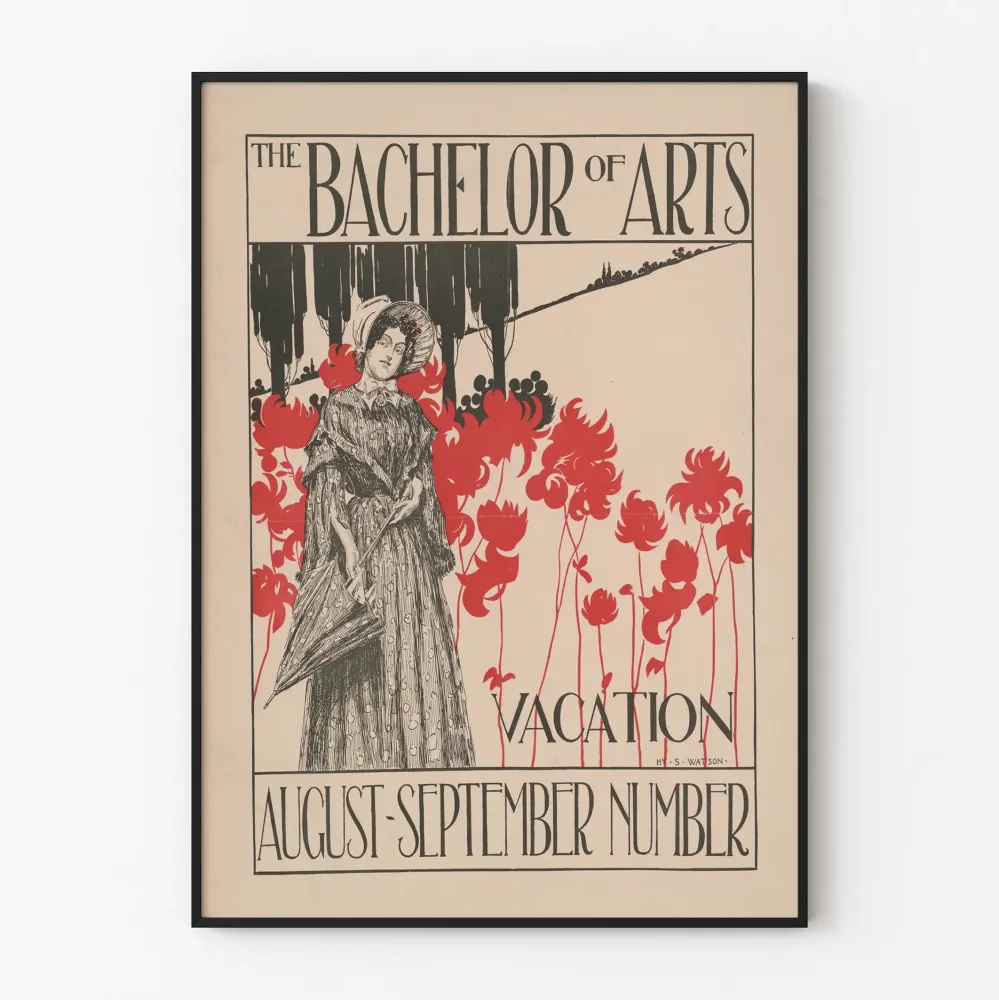 Vintagejuliste Bachelor Arts - Tyylikäs seinäkoristelu