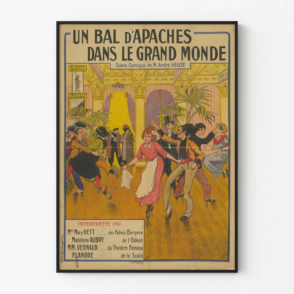 Vintagejuliste: "Un bal d’apaches dans le grand monde"