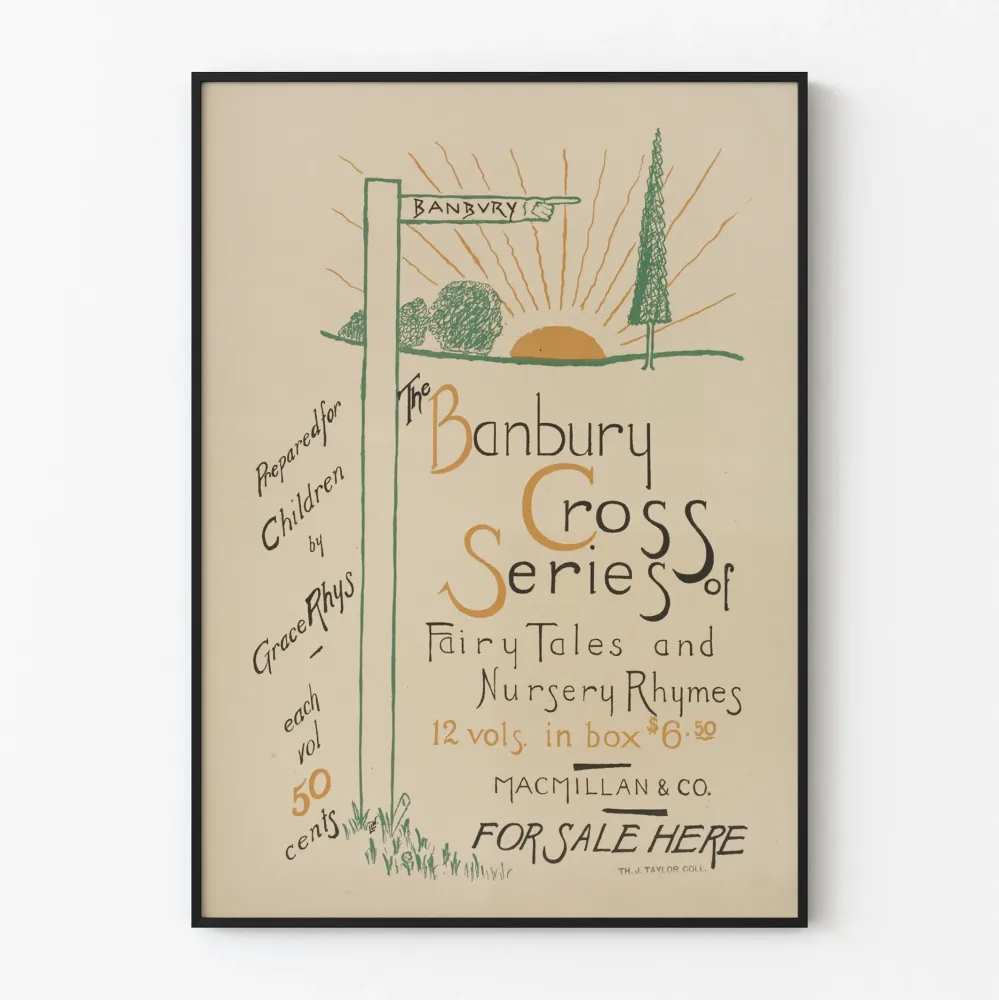 Vintagejuliste Banbury Cross -lasten satu- ja lorujuliste