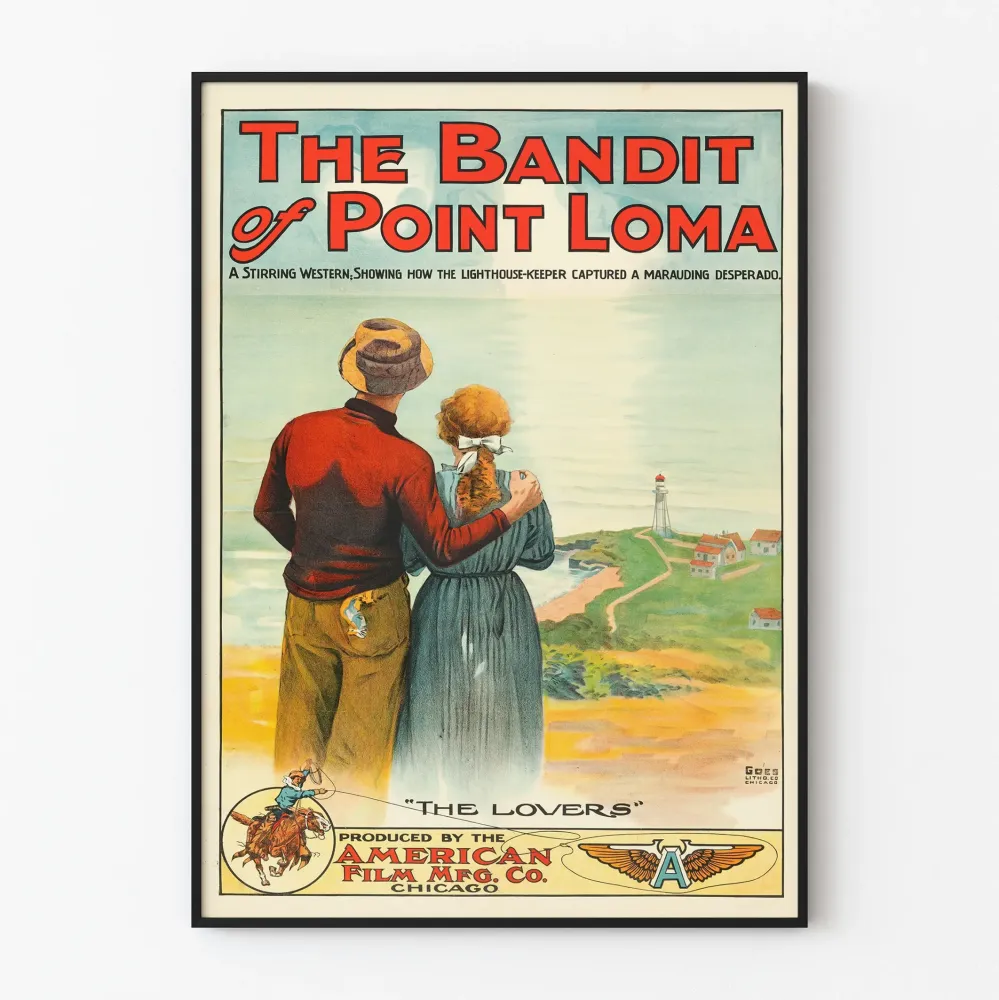 Vintagejuliste ' Bandit Point Loma' lännenamerikkalainen