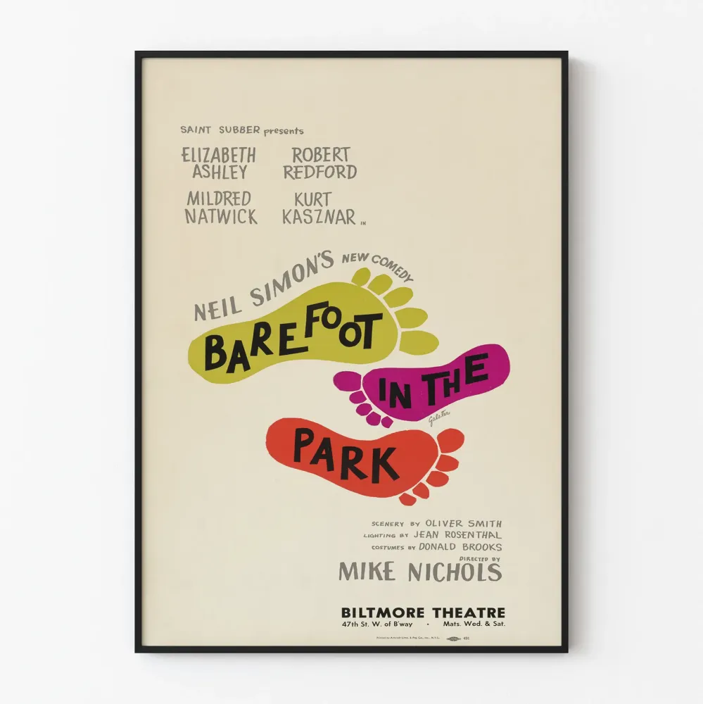 Vintagejuliste Barefoot Park Biltmore-teatterissa