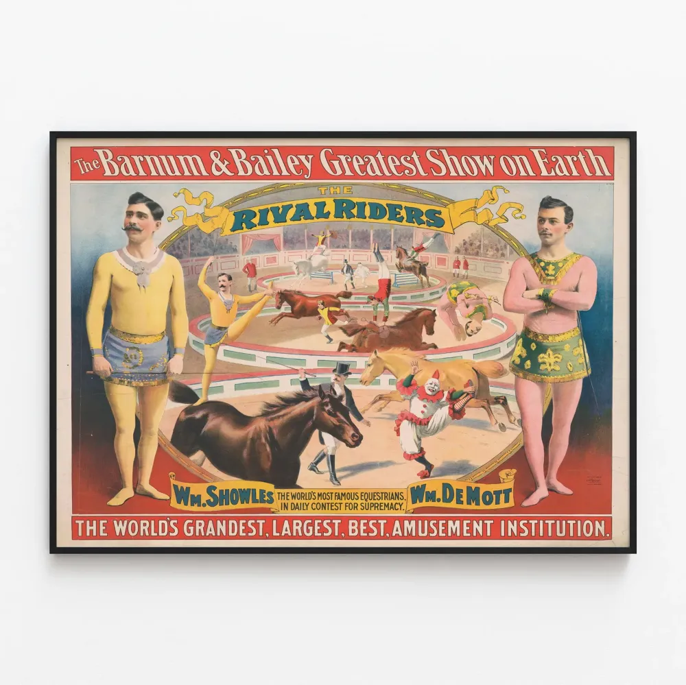 Vintagejuliste Barnum & Bailey Maailman suurin show