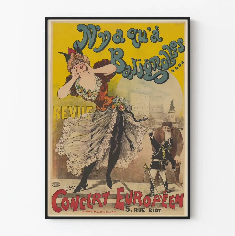 Vintagejuliste N’y qu’à Batignolles - Euroopan konsertti 5 Rue Biot