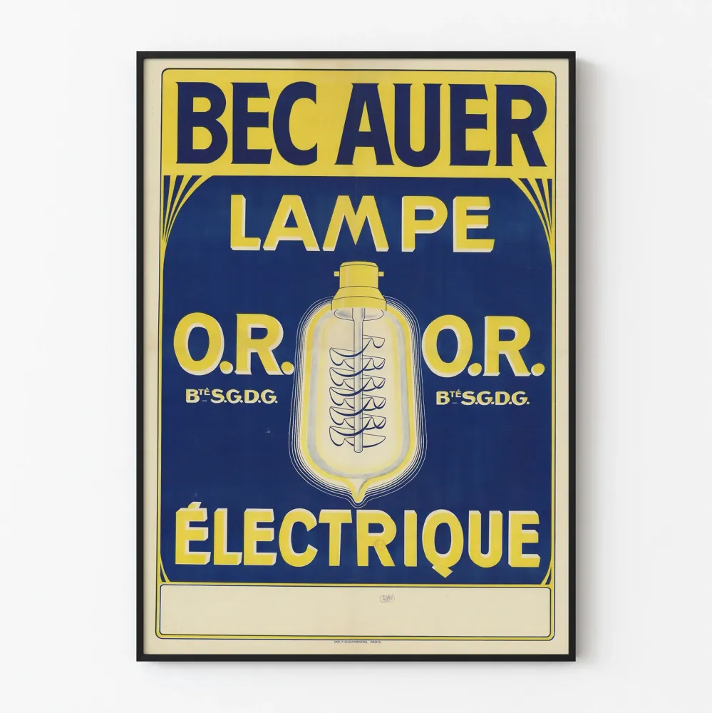 Vintagejuliste Bec Auer Lampe Électrique O.R.