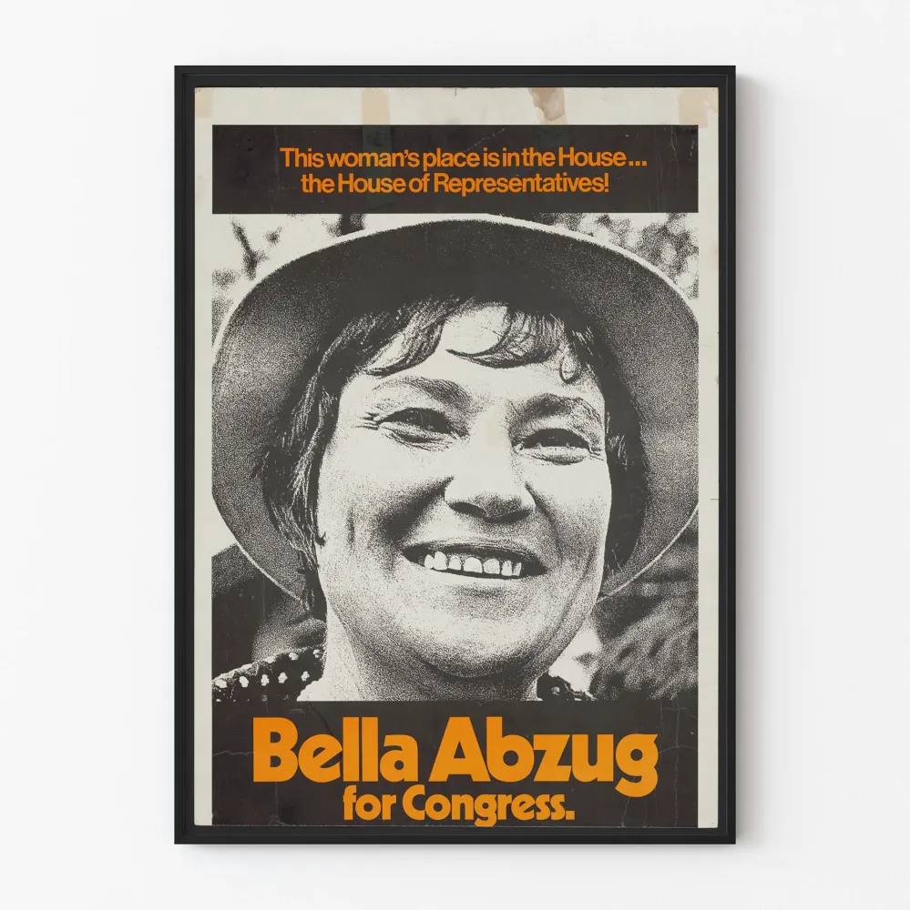 Vintagejuliste Bella Abzugin kongressiin - seinäkoriste