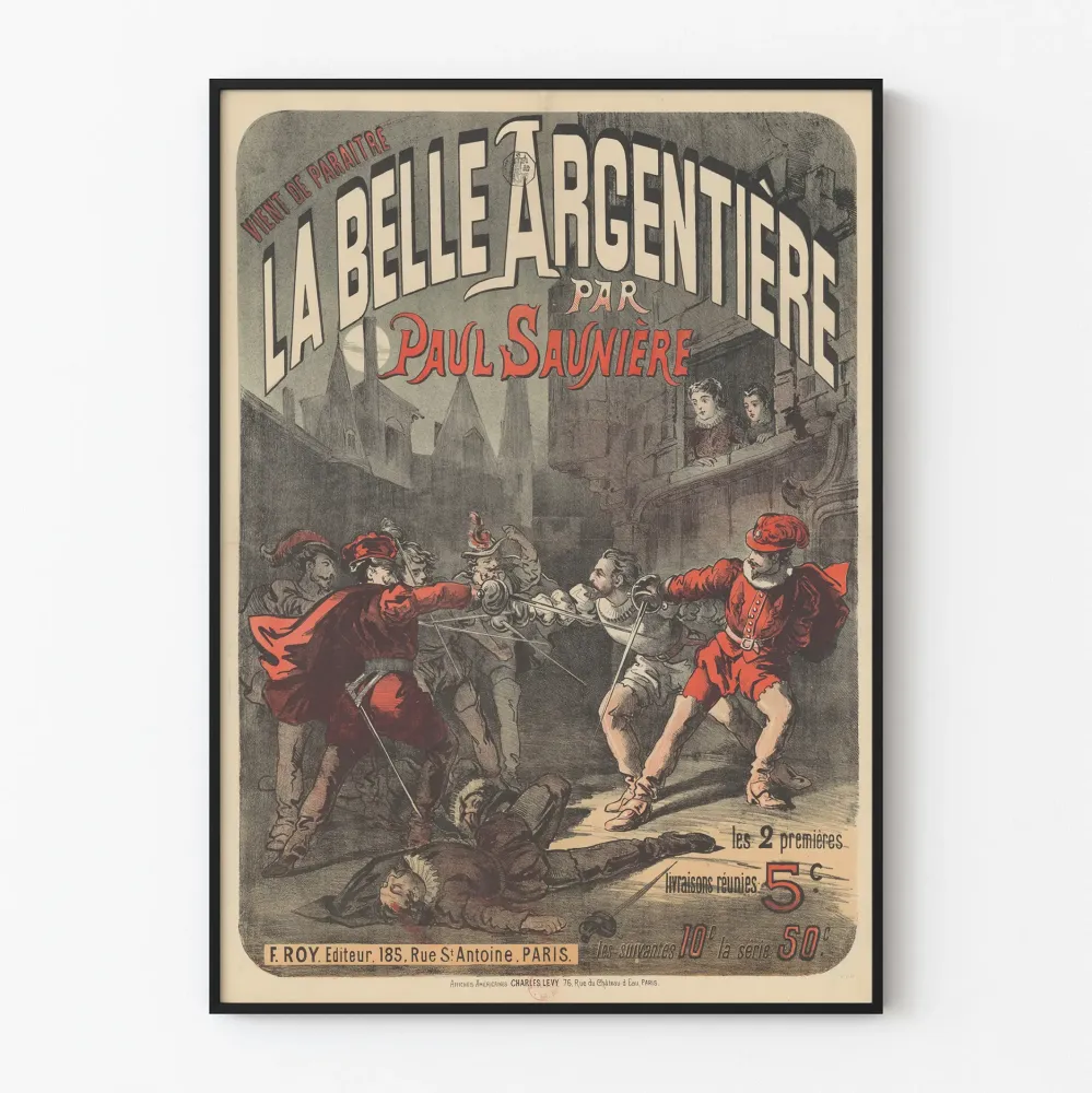 Vintagejuliste La Belle Argentière Paul Saunièreltä