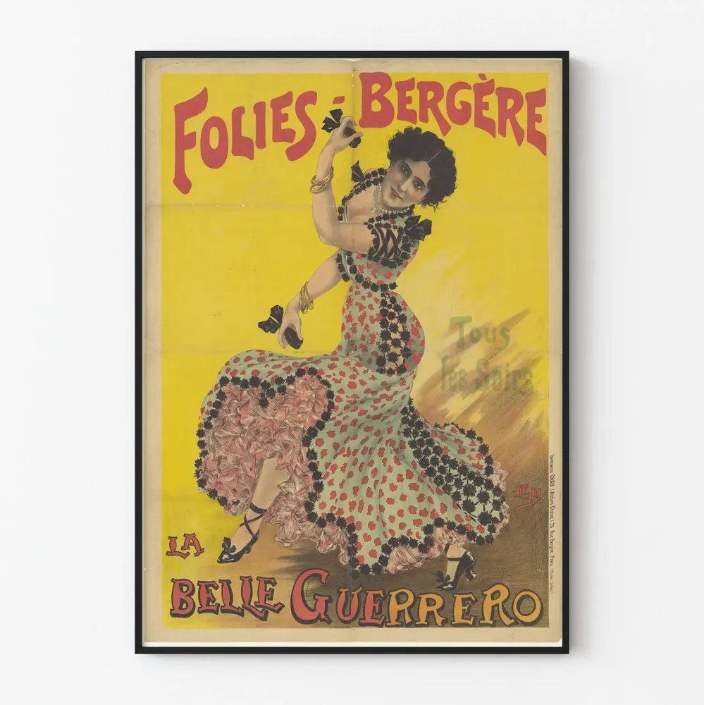 Vintagejuliste La Belle Guerrero Folies Bergère