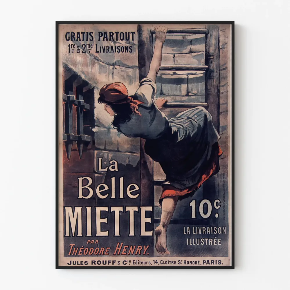 Vintagejuliste La Belle Miette, Théodore Henry