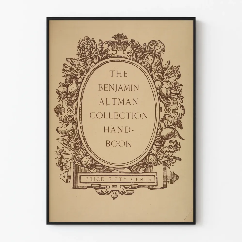 Vintagejuliste Benjamin Altman Collection -käsikirja seinäkoristukseen