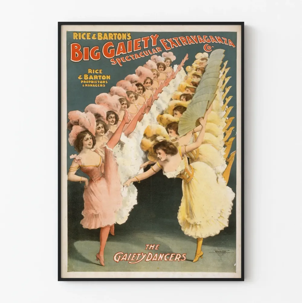 Vintagejuliste Big Gaiety Spectacular Extravaganza Rice & Barton