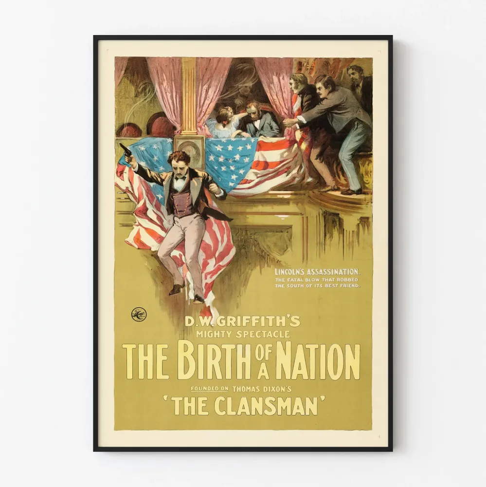 Vintagejuliste Birth Nation - Historiallinen murhakohtaus