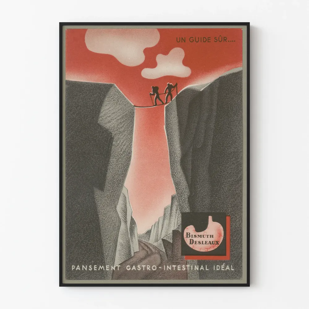 Vintagejuliste Bismuth Desleaux - Ihanteellinen ruoansulatuskanavan laastari