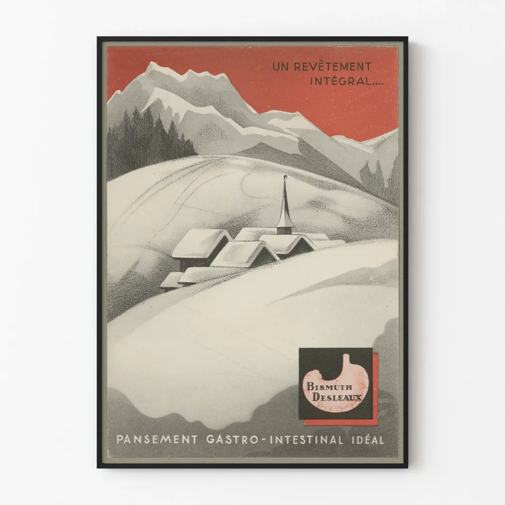 Vintagejuliste Bismuth Desleaux - Retro-gastrointestinaalinen seinäkoristelu