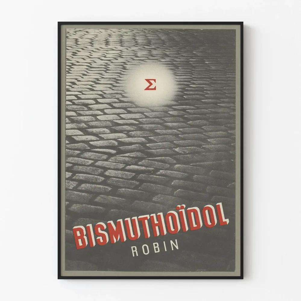 Vintagejuliste BISMUTHOÏDOL - Retroseinäkoristelu