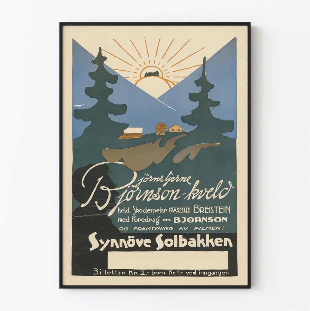 Vintagejuliste Bjornstjerne Bjornson Kveld Synnöve Solbakken