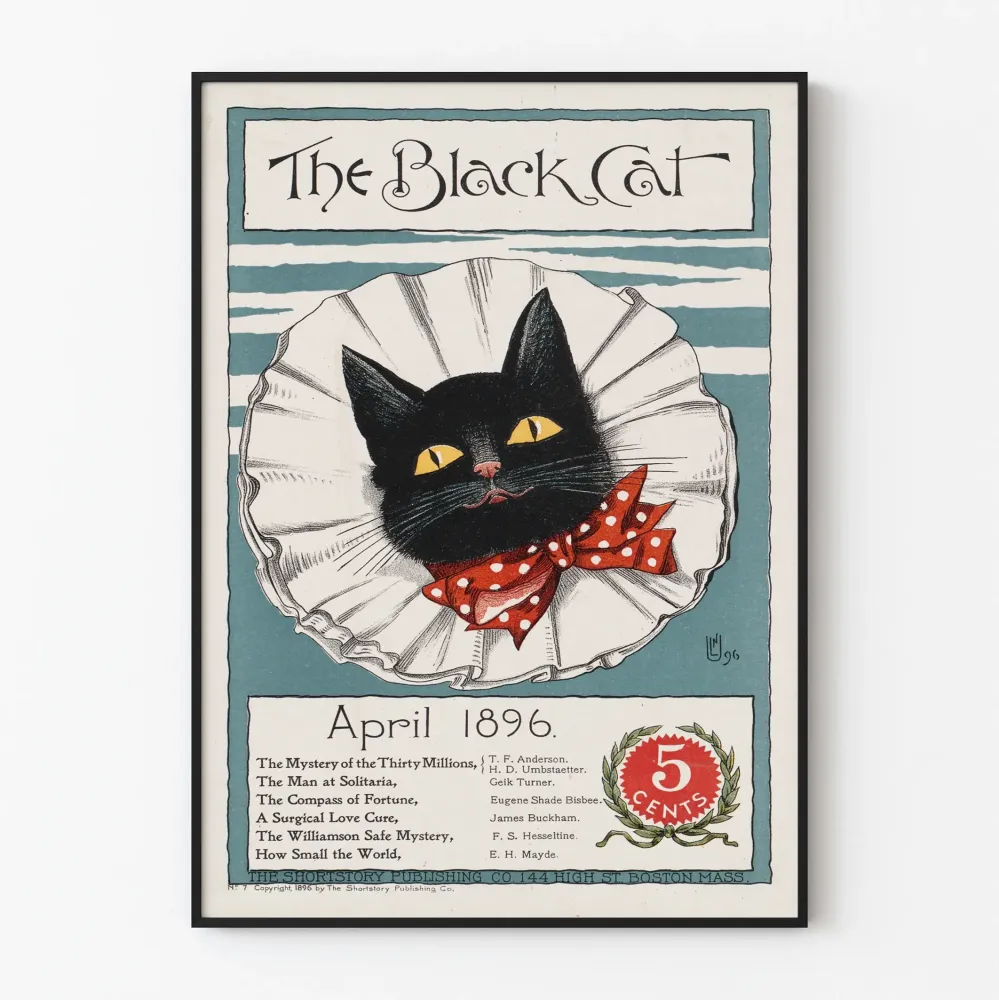 Vintagejuliste Black Cat – huhtikuu 1896
