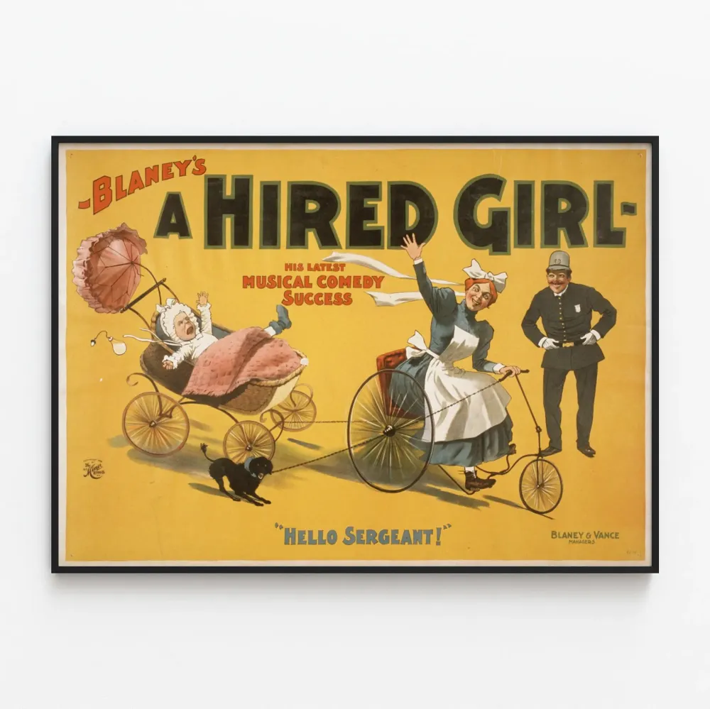 Vintagejuliste Blaney’s Hired Girl - musikaali