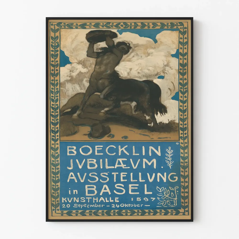 Vintagejuliste Boecklin Juhlanäyttely Basel 1897