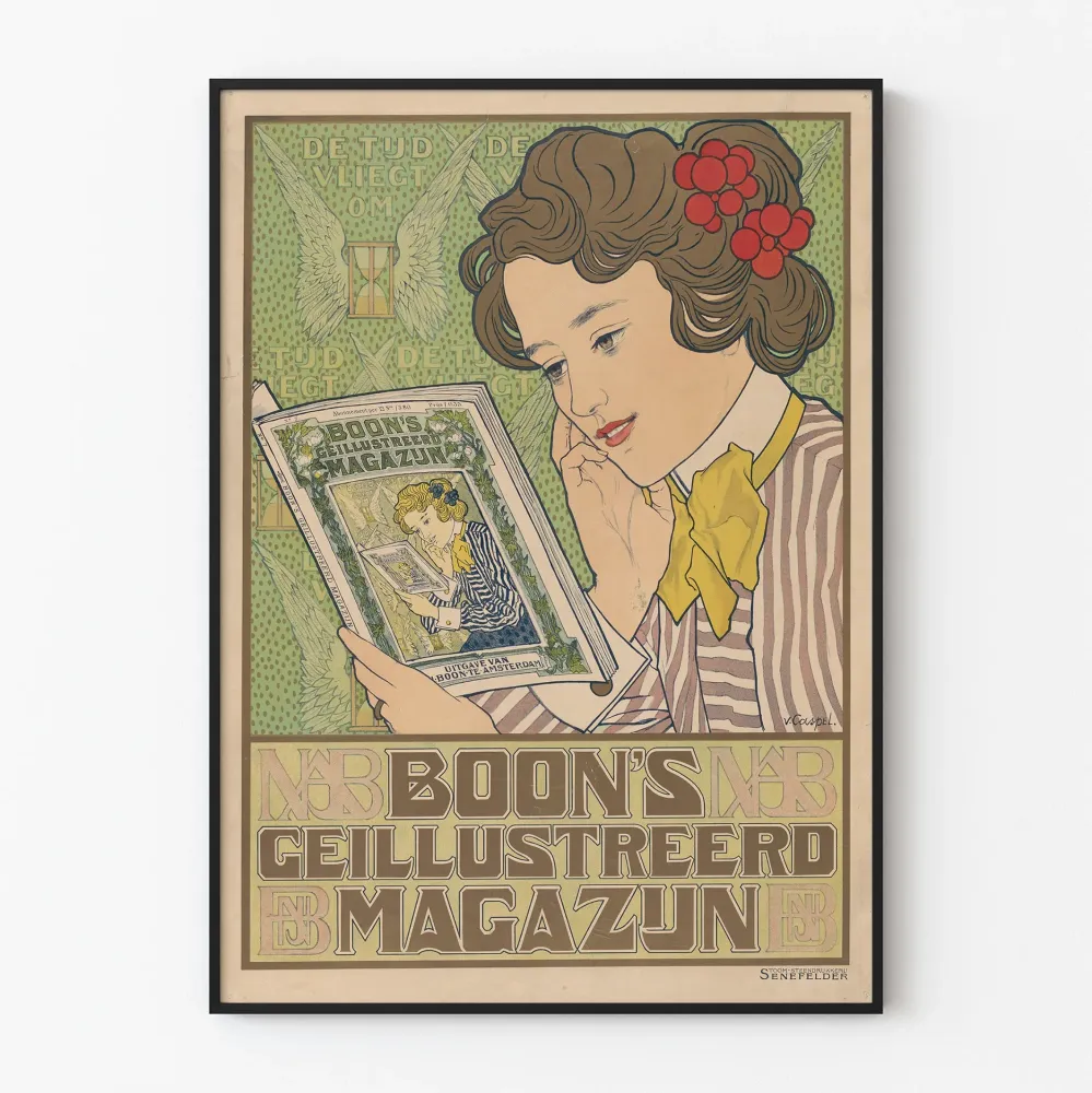 Vintagejuliste Boon's Geillustreerd Magazijn - Rétro sisustustuloste