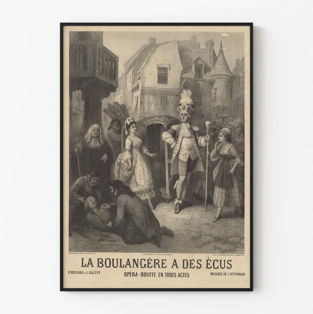 Vintagejuliste La Boulangère à des Écus - Teatterimainen seinäkoristelu