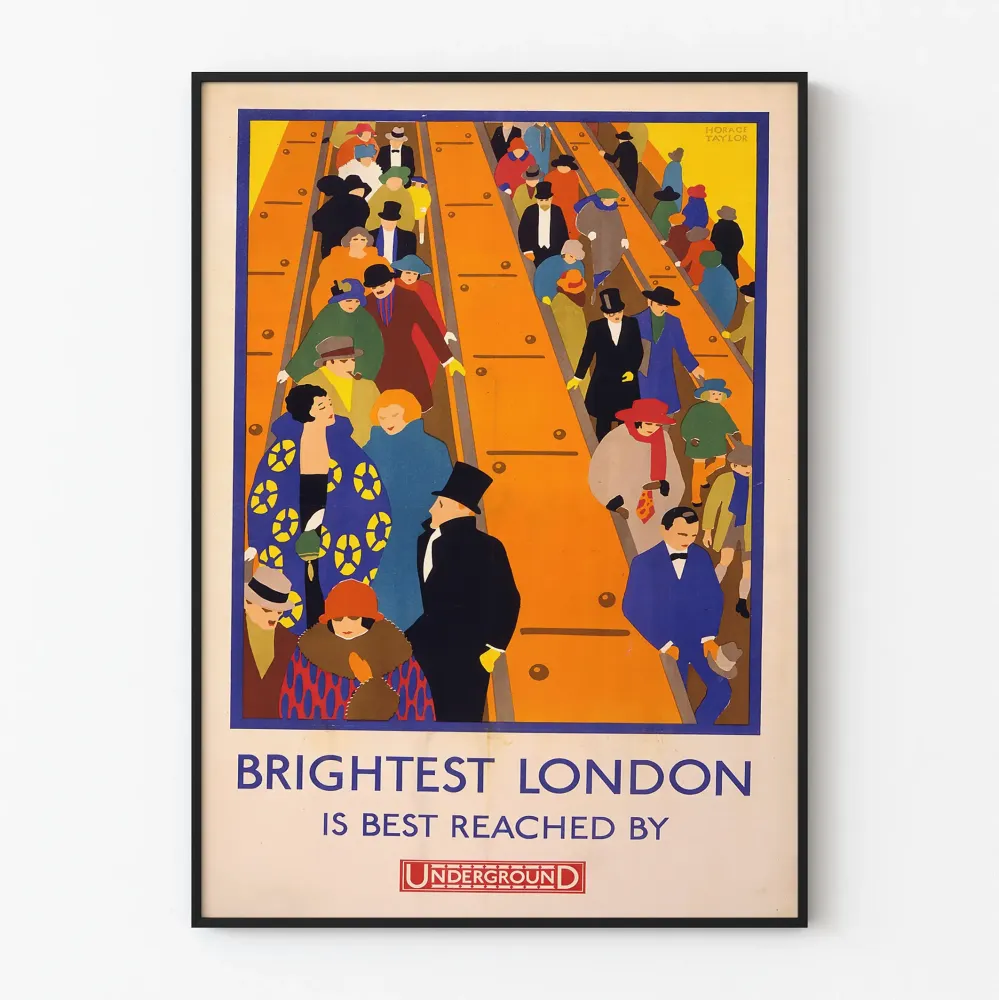 Vintagejuliste Brightest London, teoksettanut Horace Taylor
