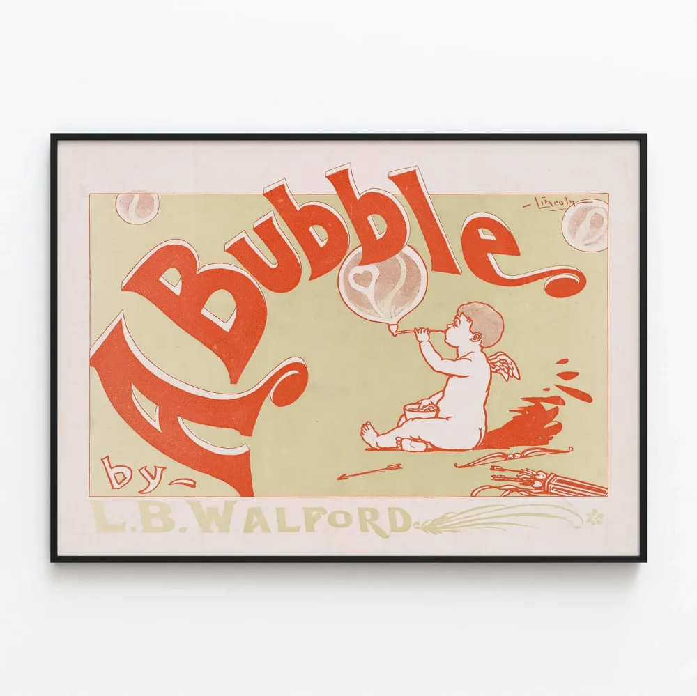 Vintagejuliste Bubble teokselta L.B. Walford